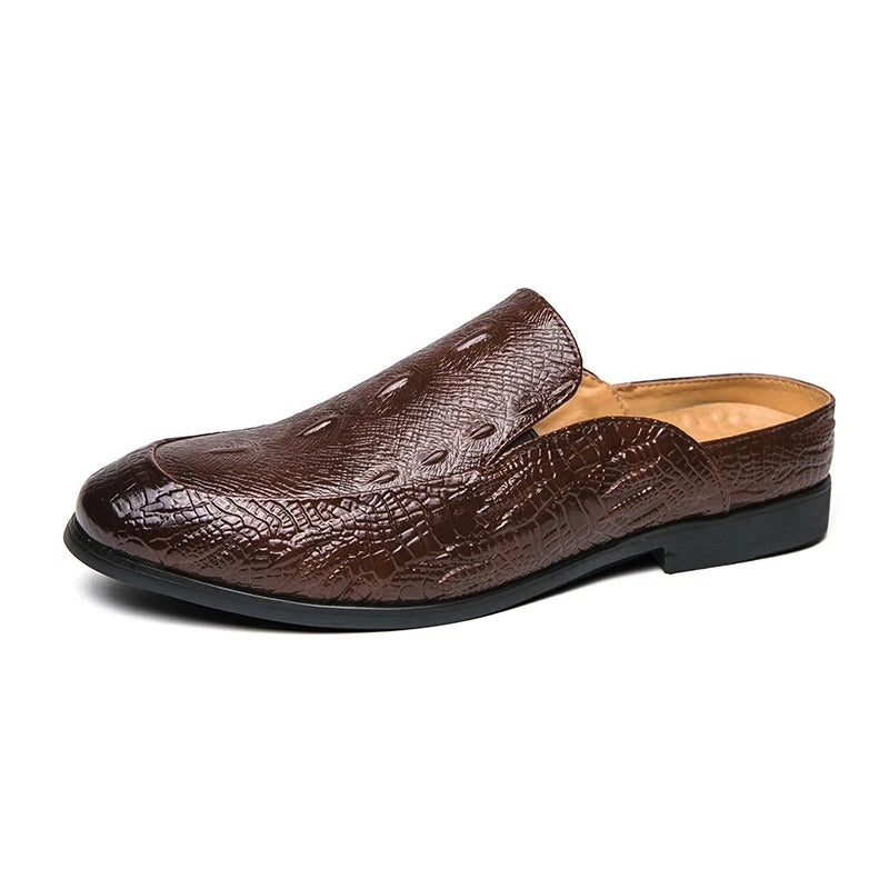 Scarpe eleganti con stampa coccodrillo