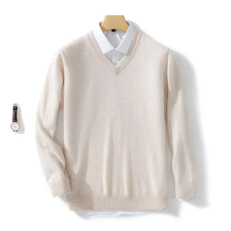 Maglione elegante con scollo a V