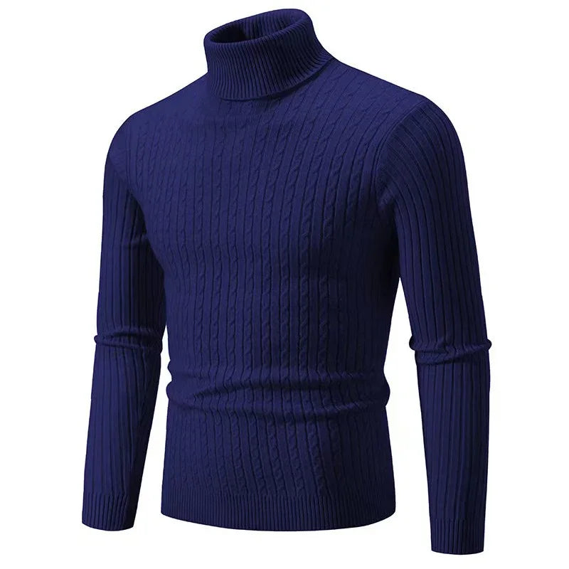 Elegante maglione a collo alto da uomo