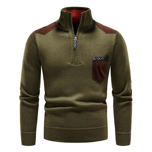 Maglione con zip in lana