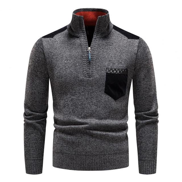 Maglione con zip in lana