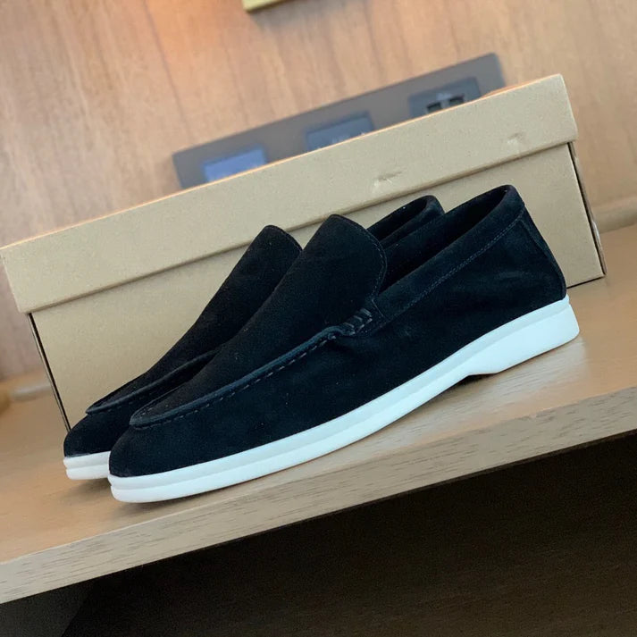 Mocassini chic in pelle scamosciata