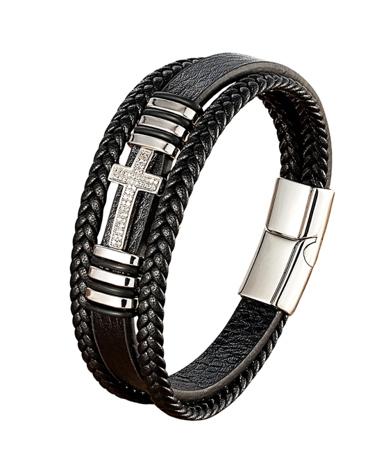 Bracciale classico con croce di Gesù