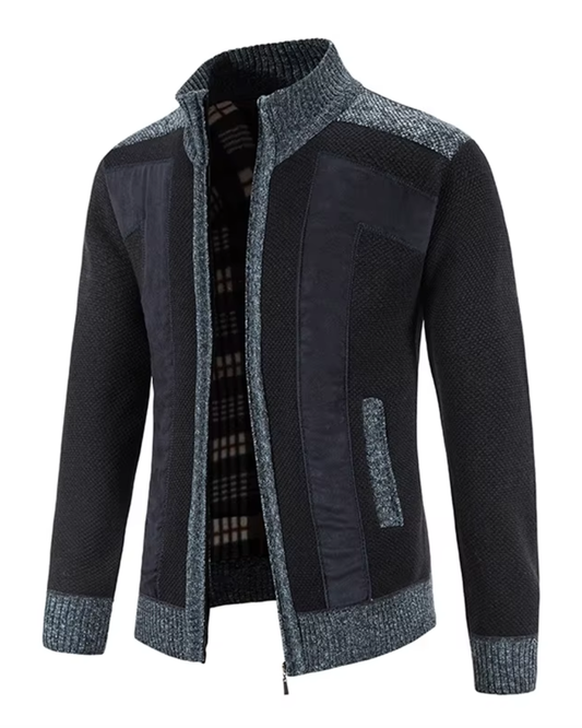 Cardigan elegante in maglia con zip