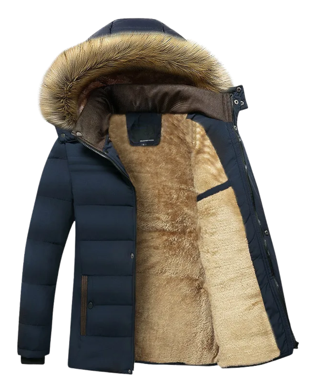 Elegante giacca invernale in cotone e pile