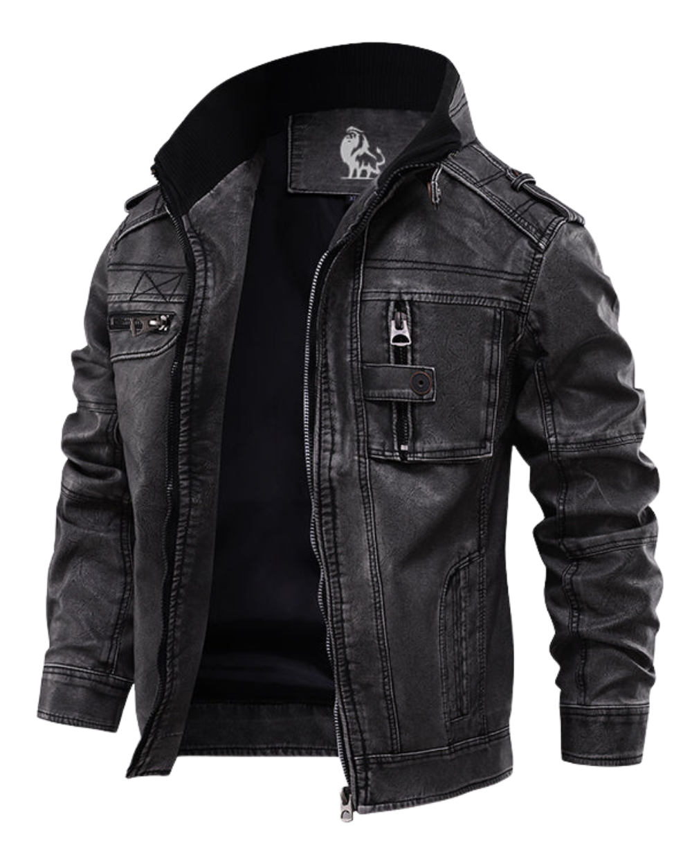 Giacca di pelle elegante