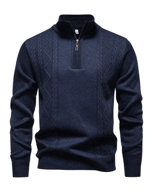 Maglione vintage lavorato a maglia con zip