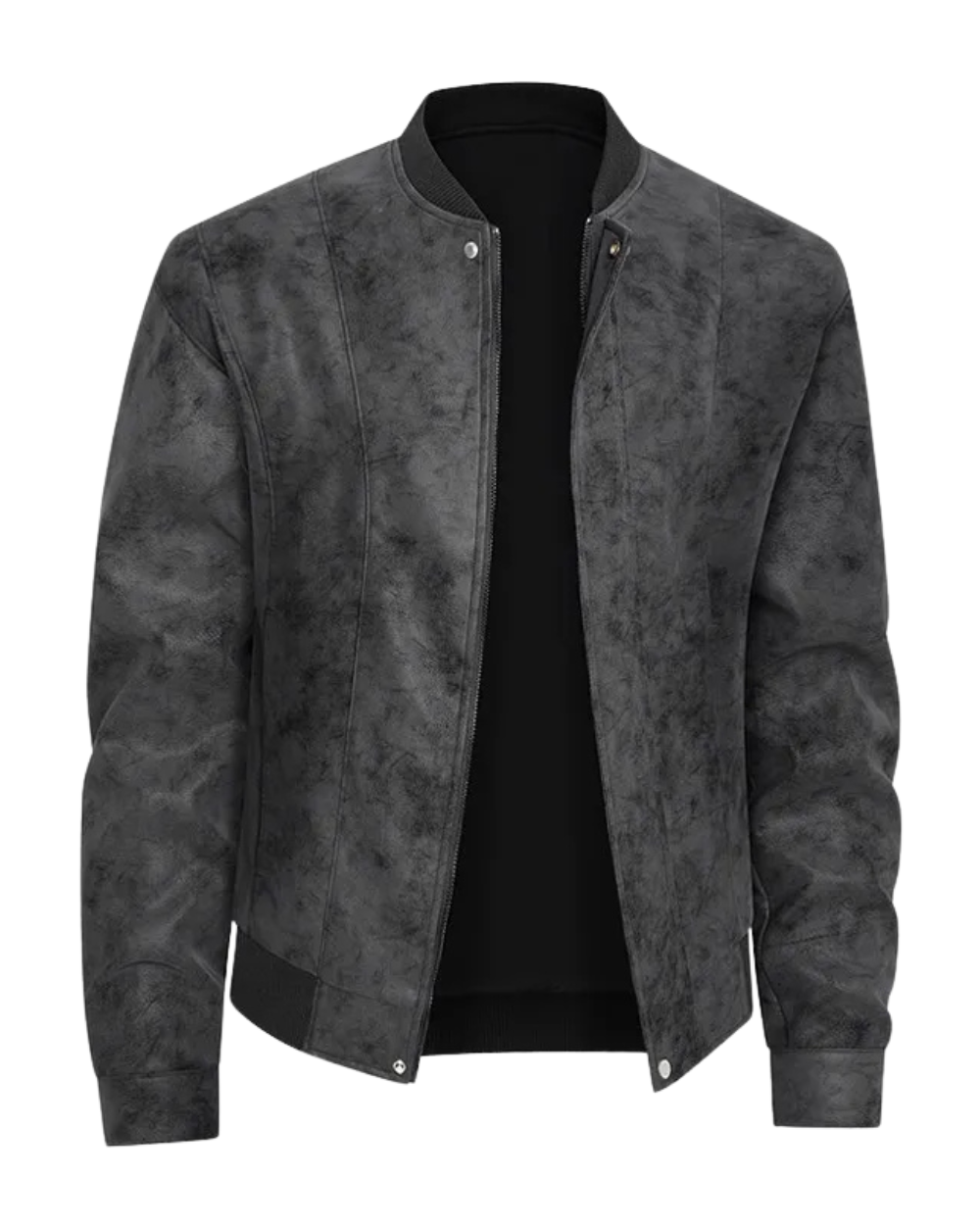 Giacca bomber in pelle scamosciata