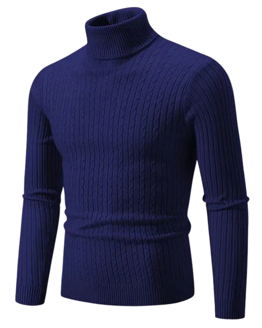 Elegante maglione a collo alto da uomo
