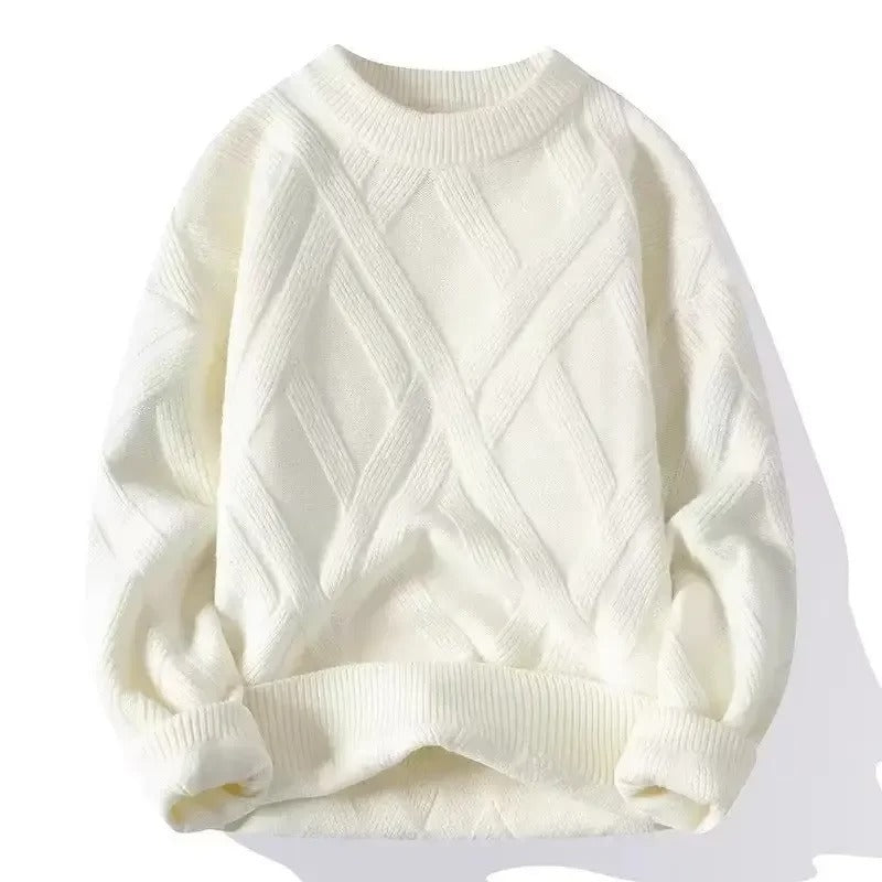 Maglione a maglia a cavi