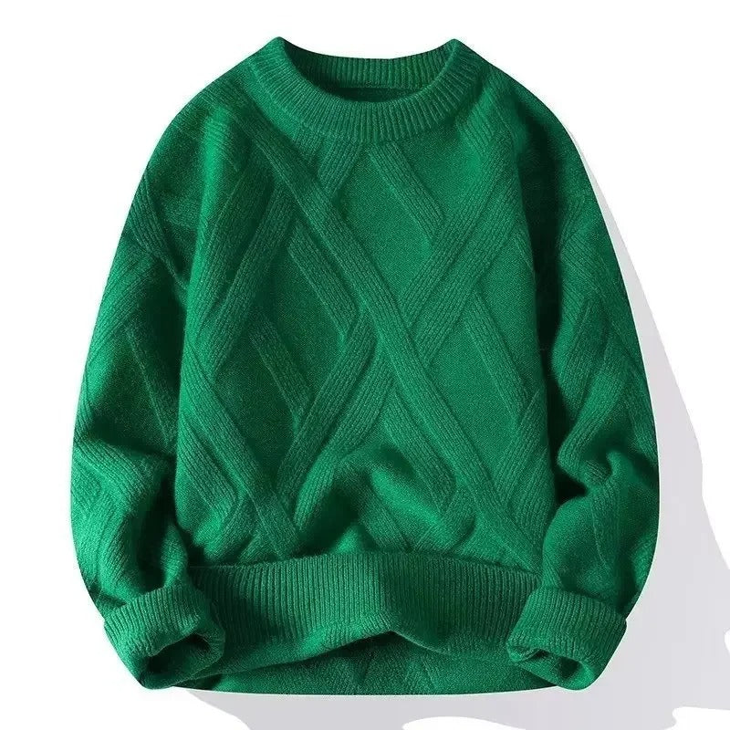 Maglione a maglia a cavi