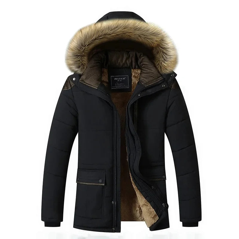 Elegante giacca invernale in pile imbottita