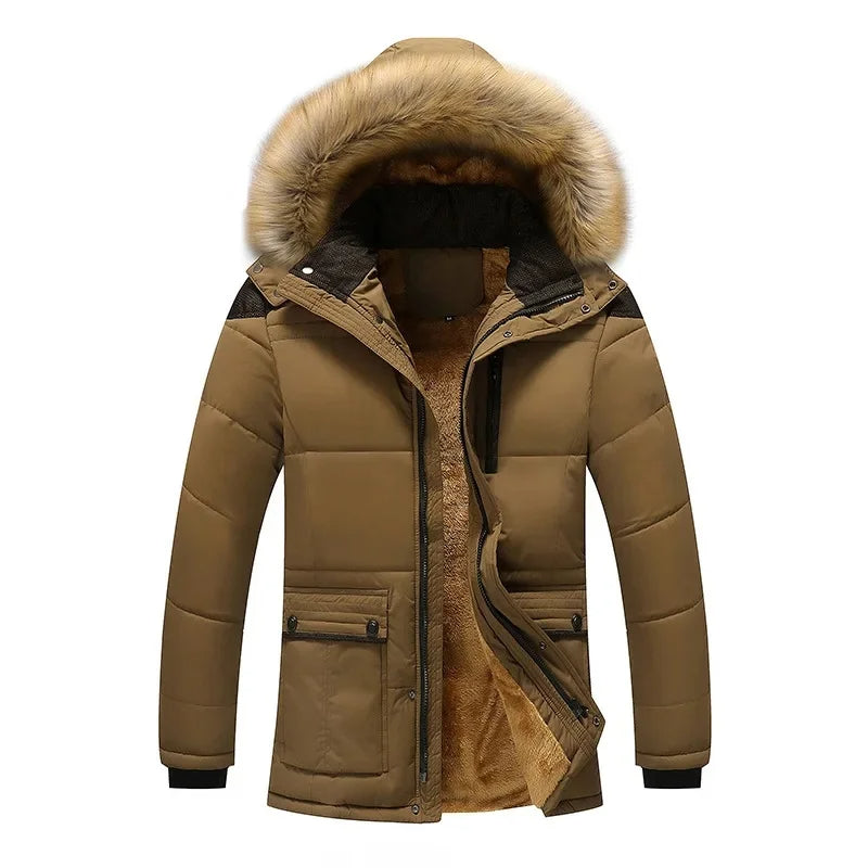 Elegante giacca invernale in pile imbottita