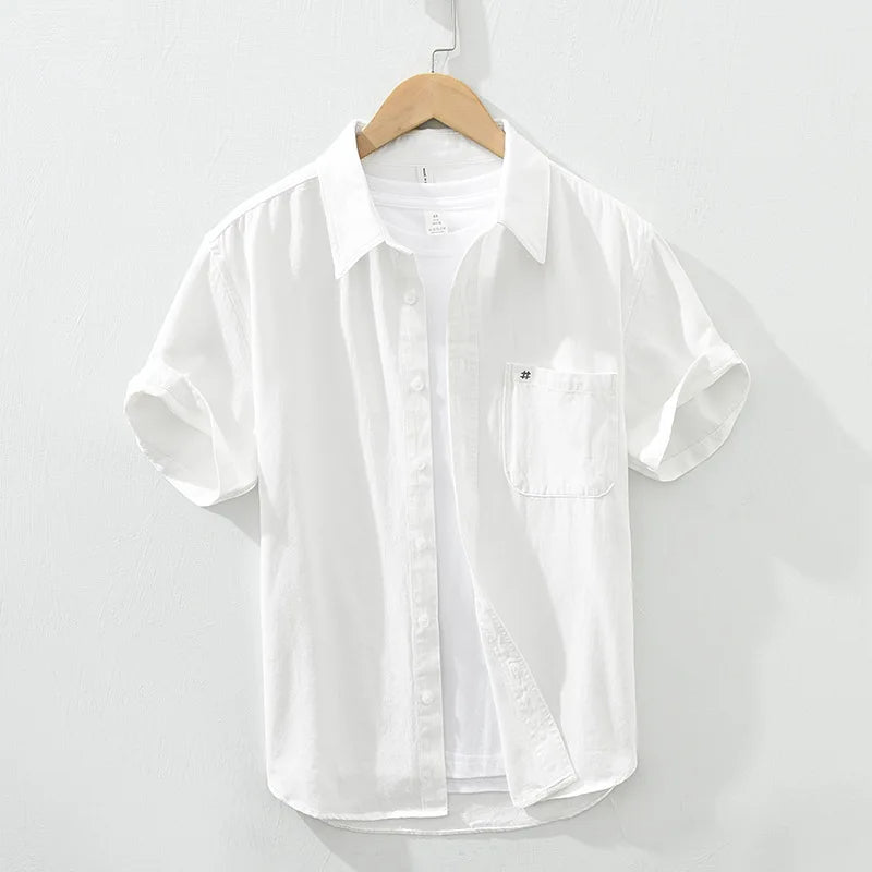 Camicia in cotone a maniche corte