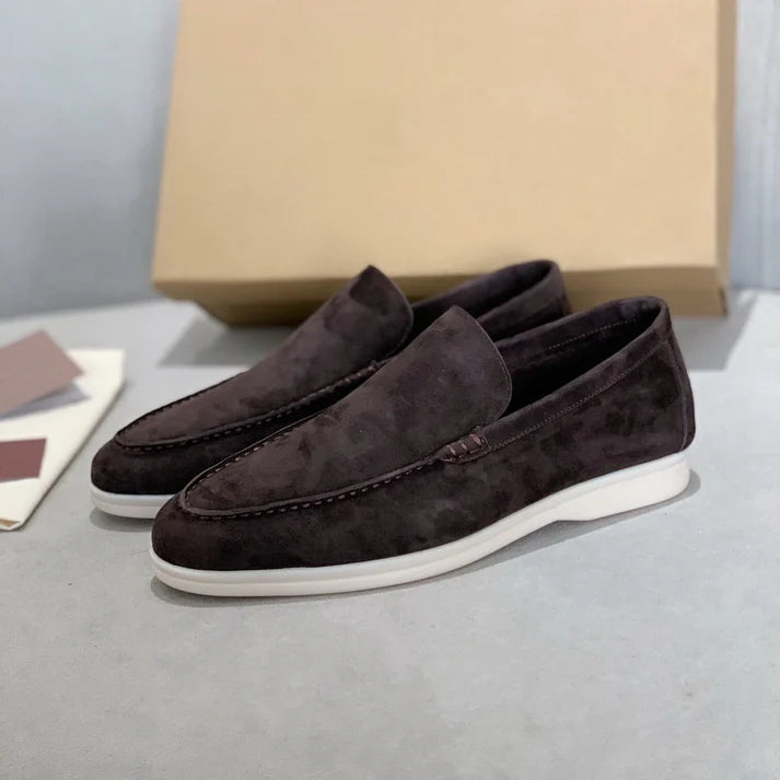 Mocassini chic in pelle scamosciata